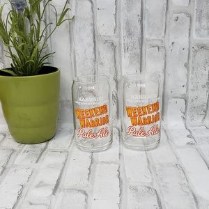 2 Karbach Brewing  Weekend Warrior Pale Ale Can Glasses